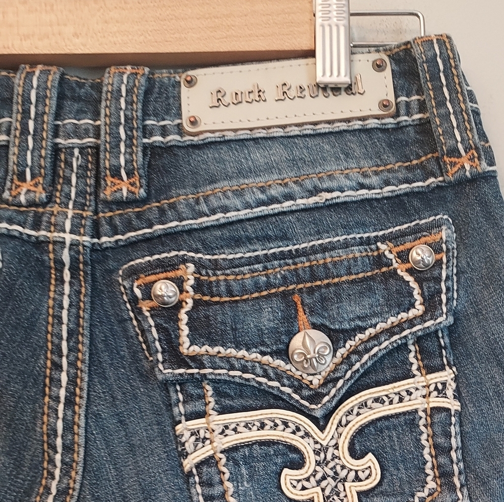 Rock & Revival Modelo Bootcut Boot Blue Denim Jeans Size 28 Tricia Wash - Picture 11 of 16